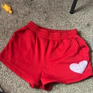 Red MEGA Heart Shorts